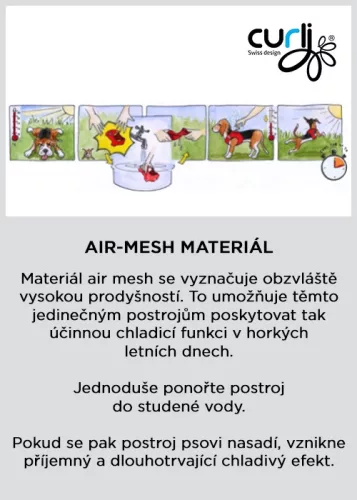CURLI Kutyahám csatos Air-Mesh Black S, 4-7kg