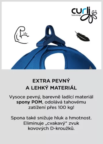 CURLI Kutyahám csatos Air-Mesh Black M, 6-9kg