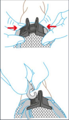 CURLI Kutyahám csattal Merino gyapjú Fekete S, 4-7 kg