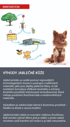 CURLI Kutyahám alma bőrből Black S, 4 -7 kg