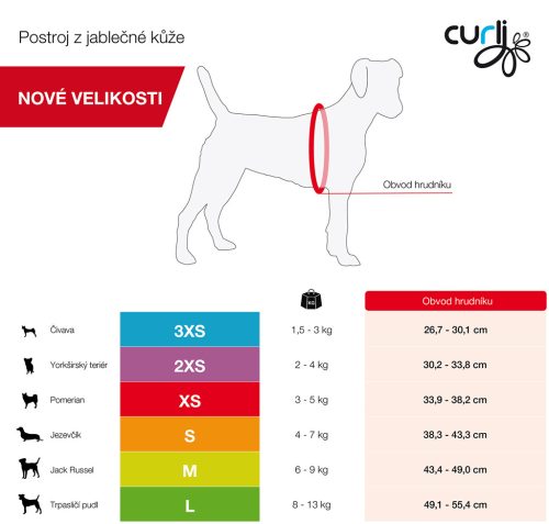 CURLI Kutyahám alma bőrből Black M, 6 - 9 kg