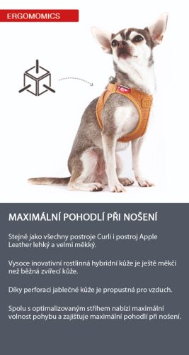 CURLI Kutyahám alma bőrből Black L, 8 - 13 kg