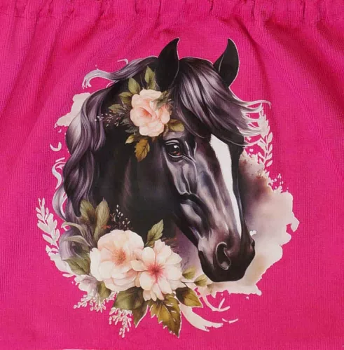 Vállfás oviszsák, kord, Lovas mintával