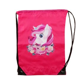 Zsinóros tornazsák Kislány unikornis mintával