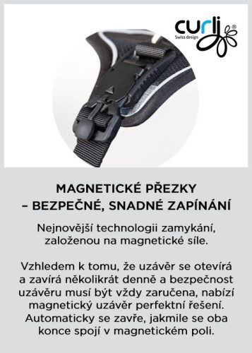 CURLI Kutyahám mágnessel Belka Comfort Black XS, 15-20kg