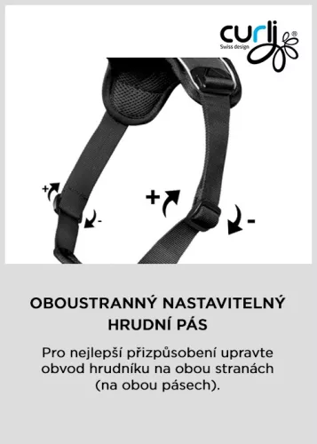 CURLI Kutyahám mágnessel Belka Comfort Black M, 20-30kg