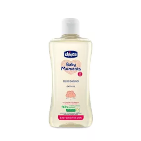   CHICCO Fürdőolaj pamuttal és E-vitaminnal Baby Moments Sensitive 93 % természetes összetevőkkel 200 