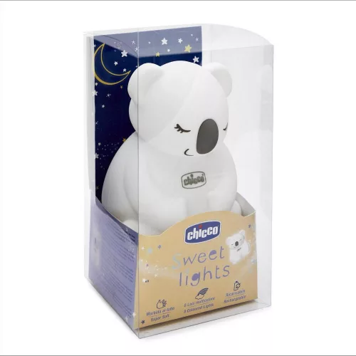 CHICCO Lámpás éjszakai fény tölthető, hordozható Sweet Lights - Koala