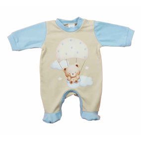 Hosszú ujjú rugdalózó, maci mintával