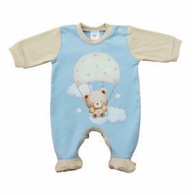 Hosszú ujjú rugdalózó, maci mintával