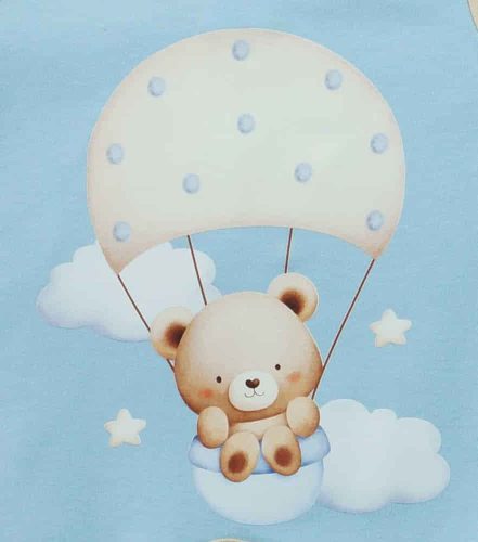 Hosszú ujjú rugdalózó, maci mintával