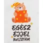 Feliratos rövid ujjú baba body