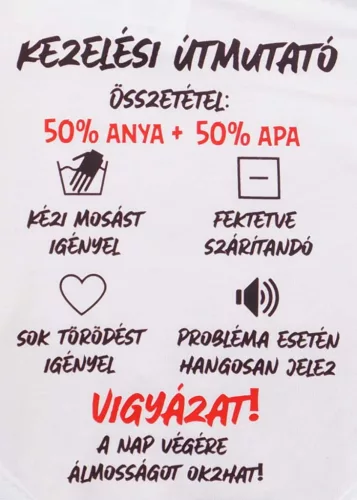 Feliratos rövid ujjú baba body