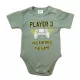 Feliratos rövid ujjú baba body