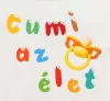Feliratos rövid ujjú baba body