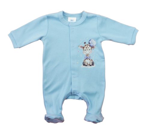 Hosszú ujjú rugdalózó, zsiráf mintával