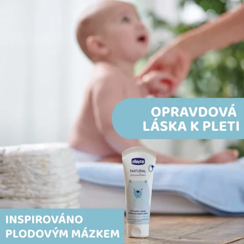 CHICCO Krém a baba popsijára Natural Sensation cinkkel és pantenollal 100ml, 0m+