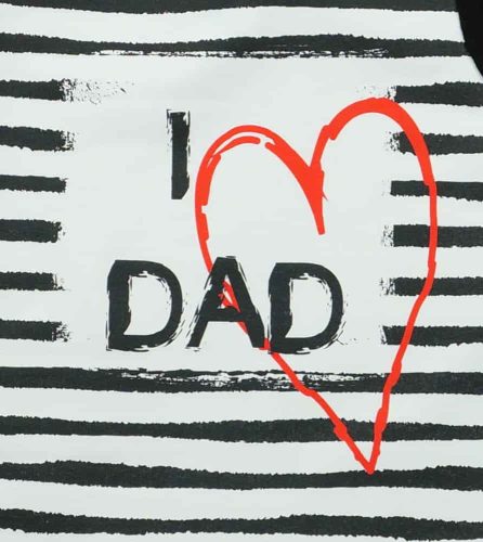 Ujjatlan rugdalózó – feliratos mintával