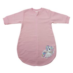   Belül bolyhos hosszú ujjú hálózsák – 2,5 TOG - Unikornis mintával