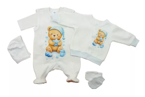 5 részes baba szett – belül bolyhos anyagból - Macis mintával