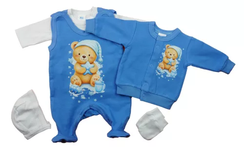 5 részes baba szett – belül bolyhos anyagból - Macis mintával