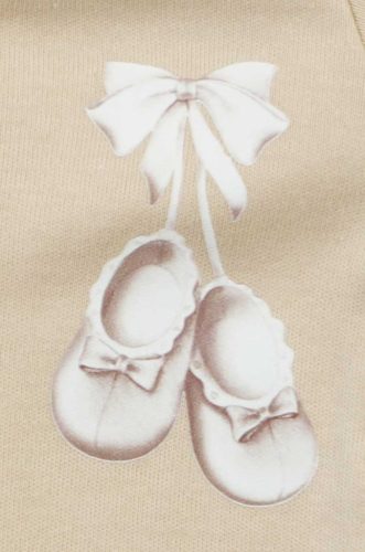 Hosszú ujjú pamut rugdalózó – Kis cipő mintával
