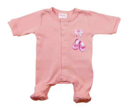 Hosszú ujjú pamut rugdalózó – Kis cipő mintával