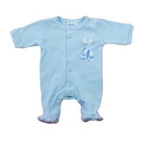 Hosszú ujjú pamut rugdalózó – Kis cipő mintával