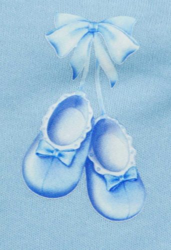 Hosszú ujjú pamut rugdalózó – Kis cipő mintával