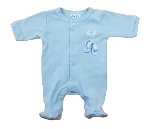 Hosszú ujjú pamut rugdalózó – Kis cipő mintával