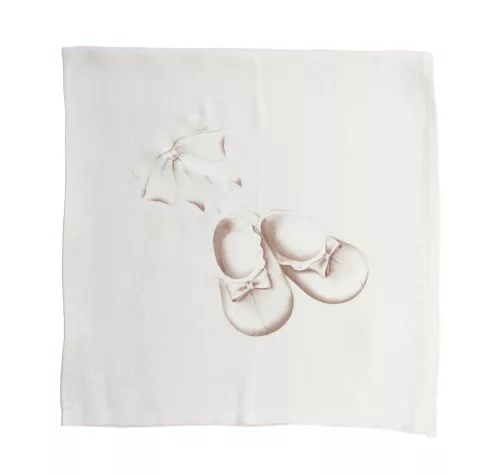 Textil tetra pelenka kiscipő mintával 70x70cm