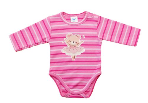 Hosszú ujjú baba body - Balerina mintával
