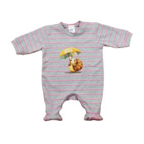 Vékony, pamut rugdalózó - Csiga mintával