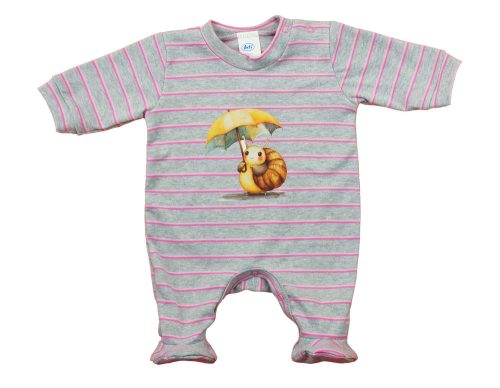 Vékony, pamut rugdalózó - Csiga mintával