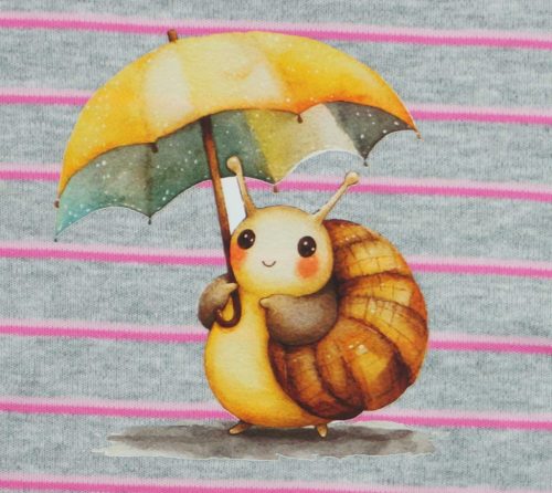 Vékony, pamut rugdalózó - Csiga mintával