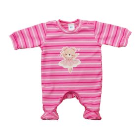 Vékony, pamut rugdalózó - Balerína mintával