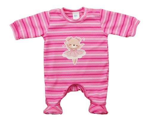 Vékony, pamut rugdalózó - Balerína mintával