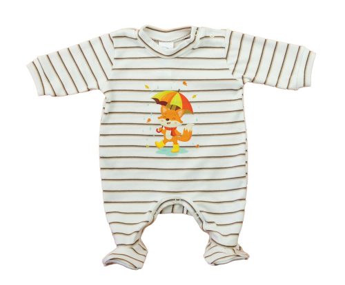 Vékony, pamut rugdalózó Rókás mintával