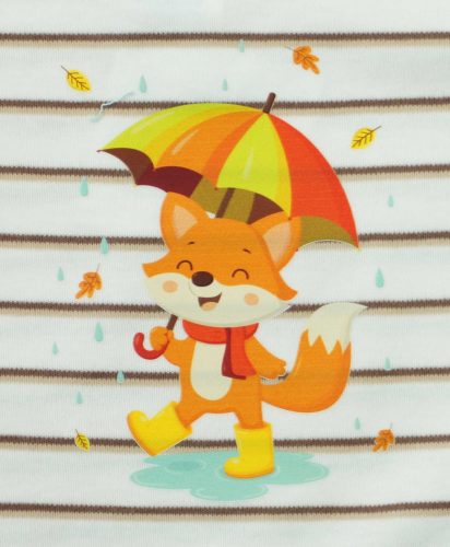 Vékony, pamut rugdalózó Rókás mintával