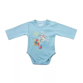 Hosszú ujjú baba body - Repülős maci mintával