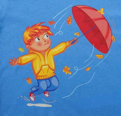 Hosszú ujjú fiú póló - kisfiú mintával