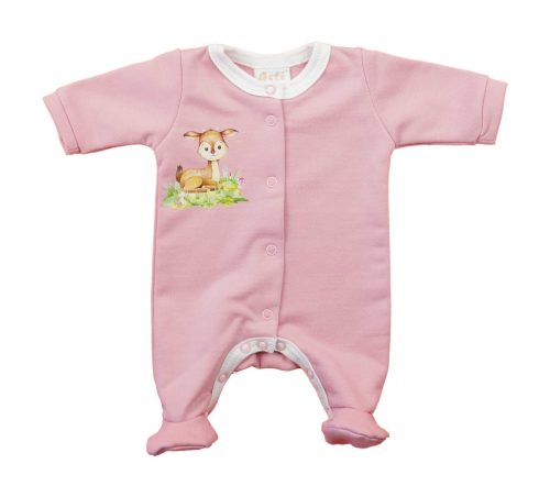 Hosszú ujjú elöl patentos rugdalózó, belül bolyhos – Állatos mintával