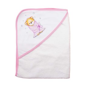 Baba kapucnis törölköző macis mintával 70x90