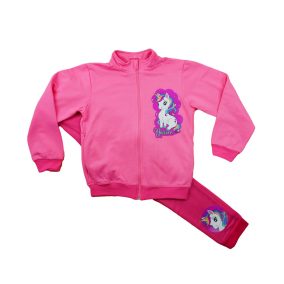   2 részes bolyhos  kislány szabadidő szett Unikornis mintával