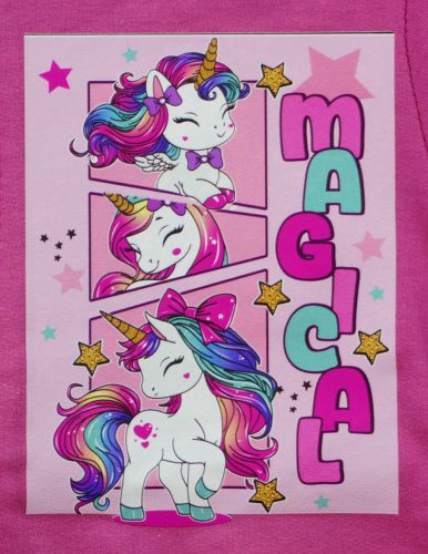 2 részes pamut kislány szabadidő szett Unikornis mintával