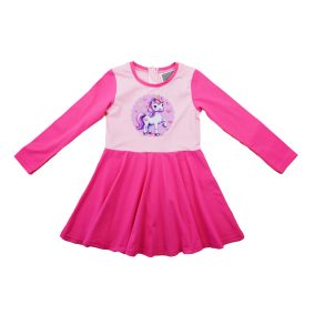 Hosszú ujjú kislány ruha – Unikornis mintával