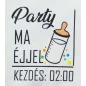 Feliratos rövid ujjú baba body