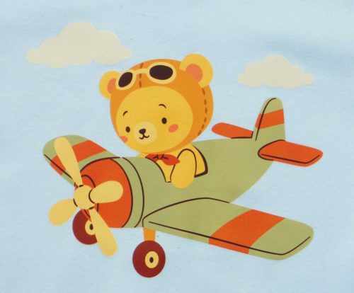 Vékony pamut rugdalózó – Maci mintával