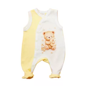 Ujjatlan pamut rugdalózó Maci mintával