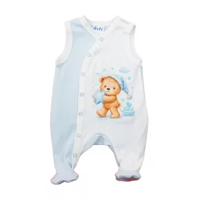 Ujjatlan pamut rugdalózó Maci mintával